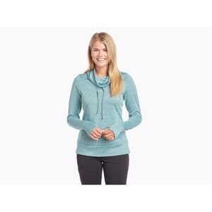 Kuhl Léa Pullover Womens M Cowl Neck Kangaroo Pocket Granola Gorpcore Hiking